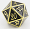 35mm Metal D20 - Gold with Onyx