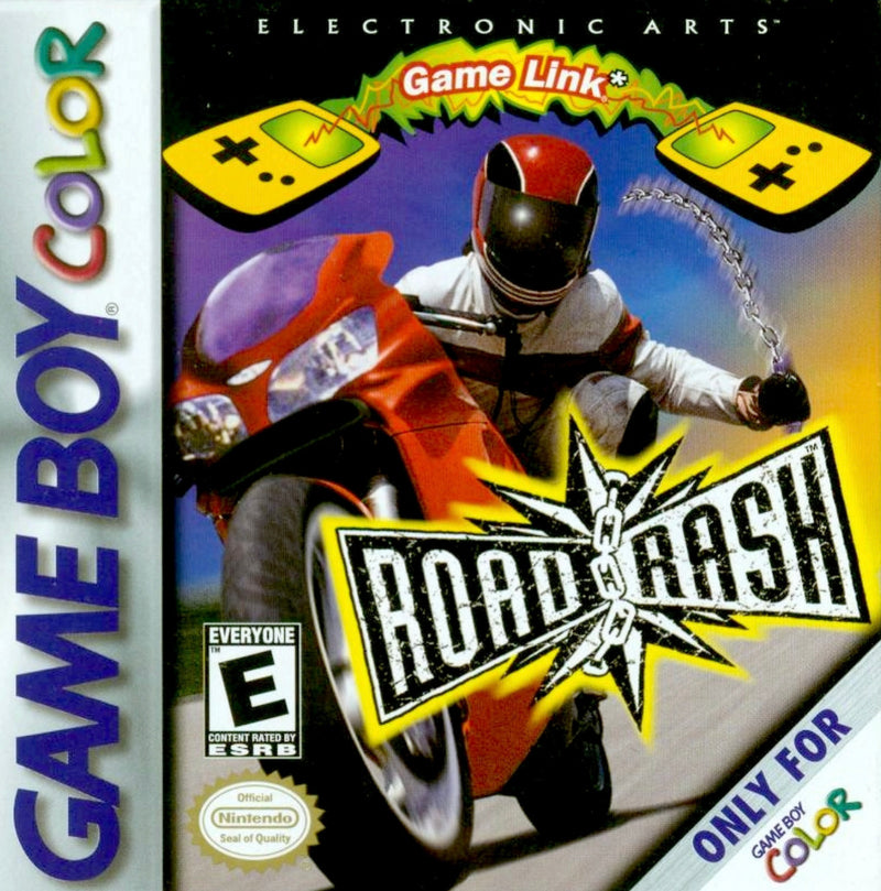 Road Rash Front Cover - Nintendo Gameboy Color Pre-Played