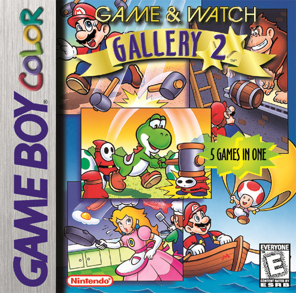 Game and Watch Gallery 2 Front Cover - Nintendo Gameboy Pre-Played