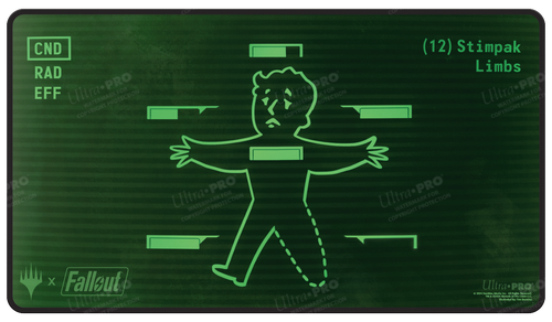 Fallout Inventory Management Black Stitched Playmat - Magic the Gathering TCG