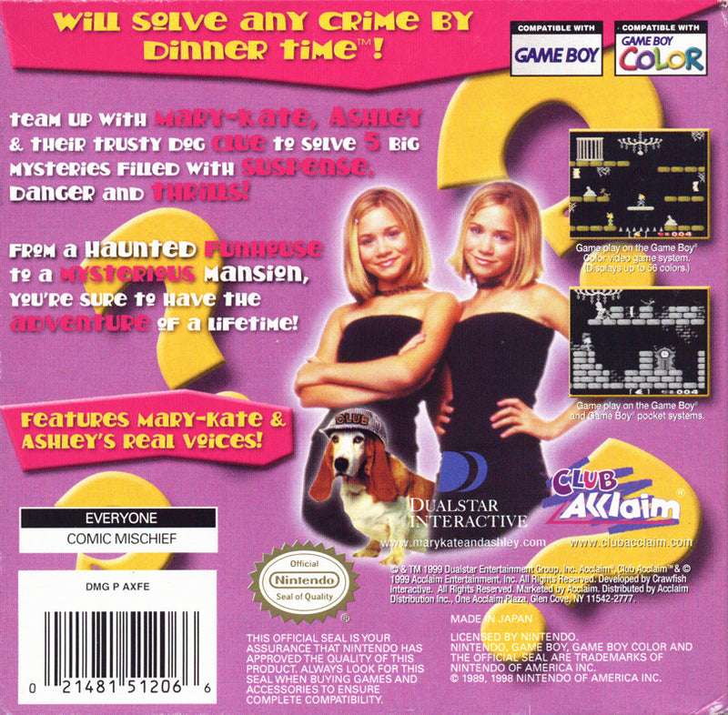 The New Adventures of Mary-Kate & Ashley - Nintendo Gameboy Pre-Played