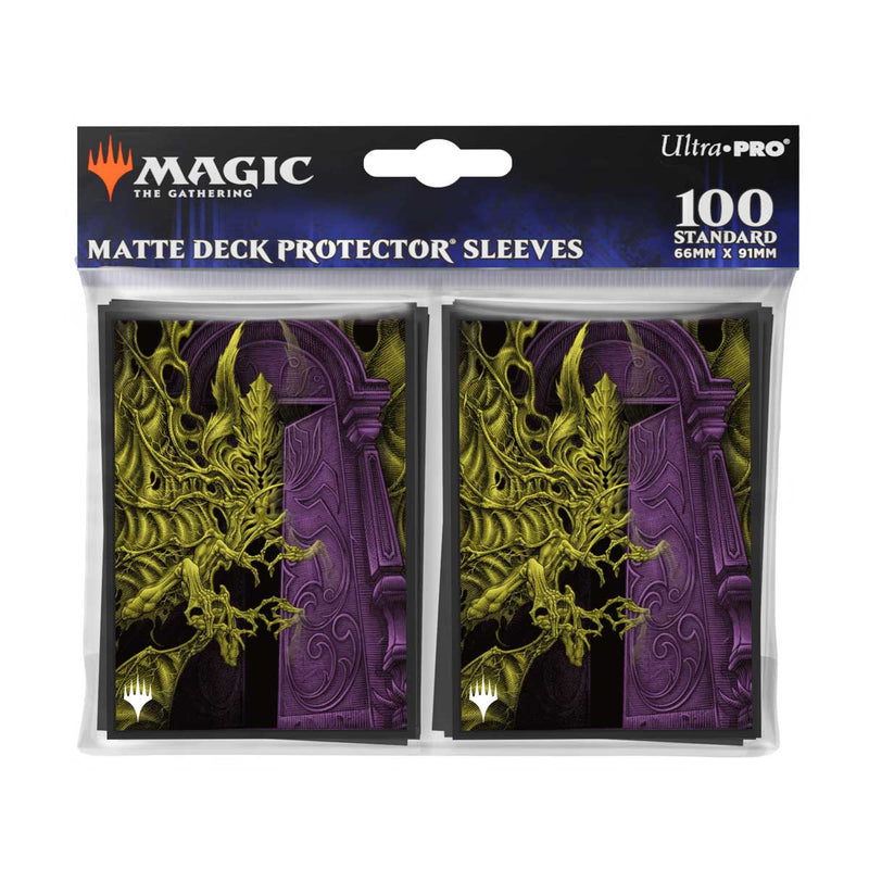 Magic the Gathering CCG: Duskmourn 100ct Deck Protector Sleeves Alt Art Key Character Mythic 4
