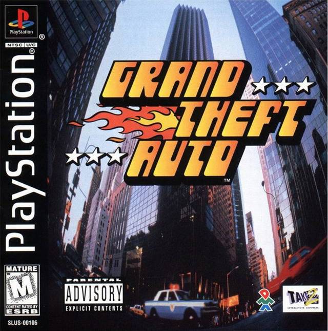 Grand Theft Auto Front Cover - Playstation 1 Pre-Played