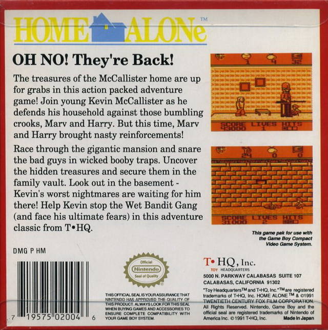 Home Alone - Nintendo Gameboy Pre-Played