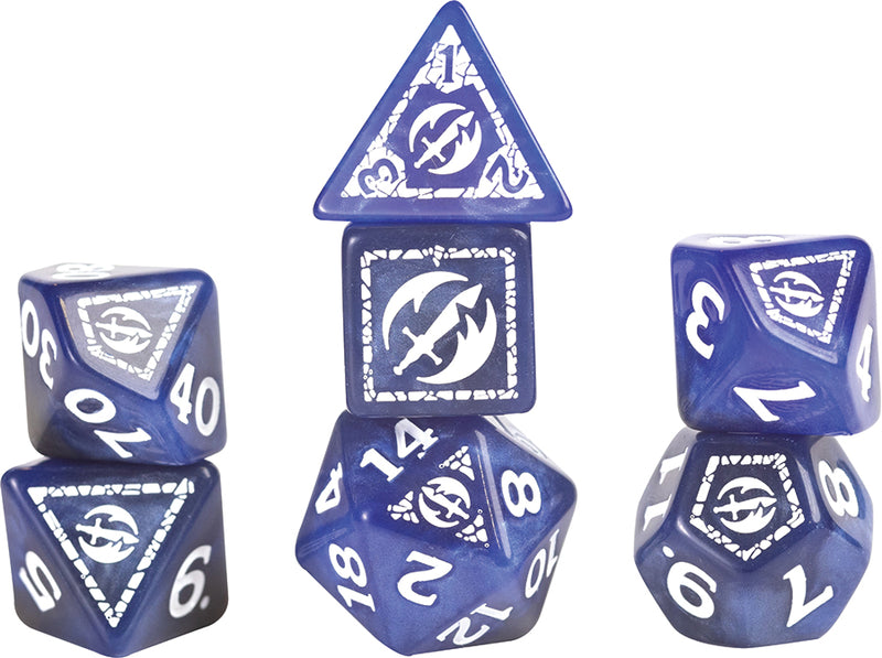 Dungeons & Dragons New Adventurer Dice Set - Fighter Blue