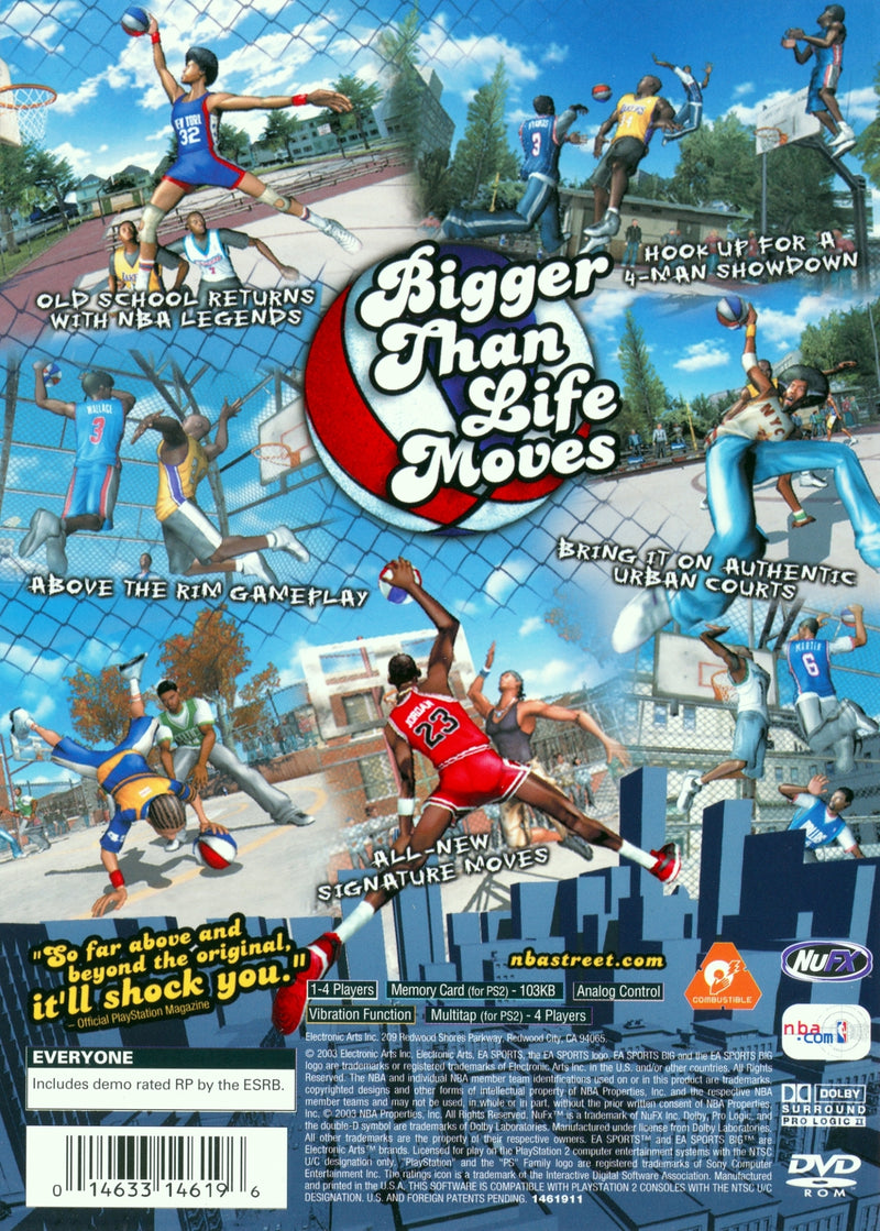 NBA Street Volume 2 Back Cover - Playstation 2 Pre-Played