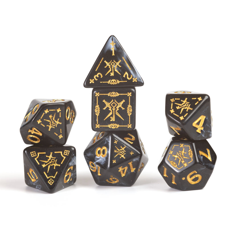 Dungeons & Dragons New Adventurer Dice Set - Rogue Black