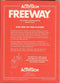 Freeway Back Cover - Atari Pre-Played