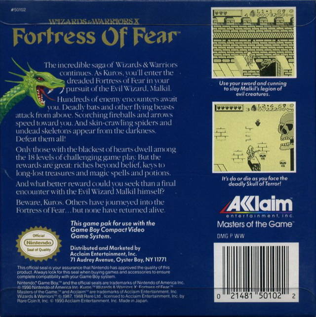 Fortress of Fear - Nintendo Gameboy Pre-Played