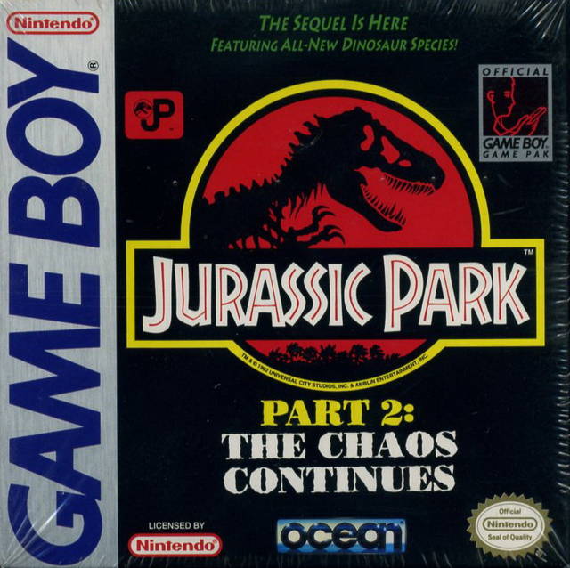 Jurassic Park Part 2 The Chaos Continues  - Nintendo Gameboy Pre-Played