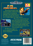 F-15 Strike Eagle 2 Back Cover - Sega Genesis Pre-Played