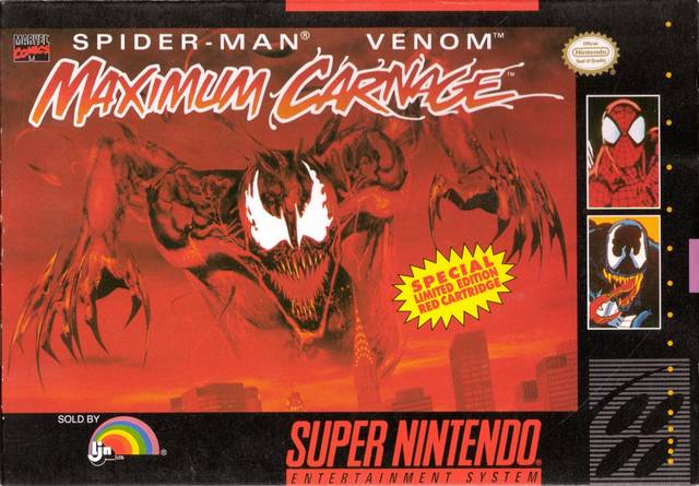 Spider-Man Venom Maximum Carnage Front Cover - Super Nintendo, SNES Pre-Played