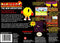 Pac-man 2: The New Adventures Back Cover - Super Nintendo, SNES Pre-Played