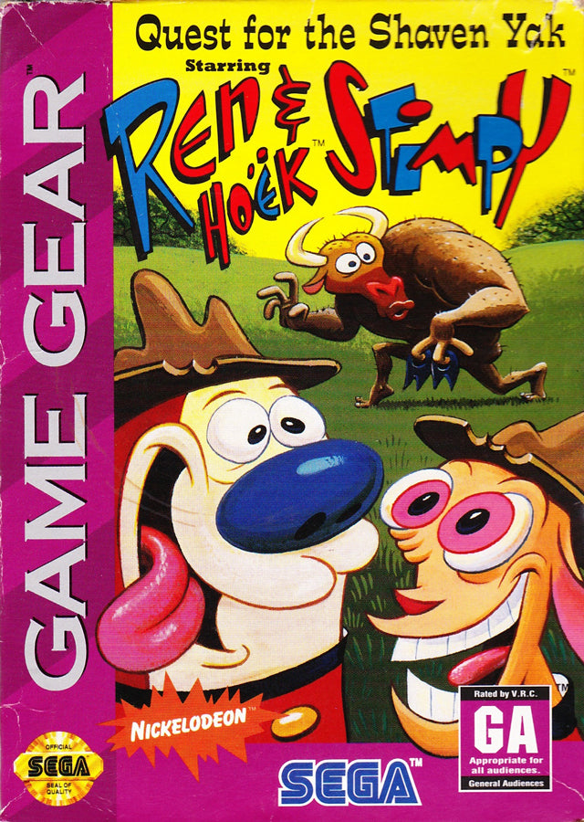 Ren & Stimpy Quest for the Shaven Yak - Sega Game Gear Pre-Played