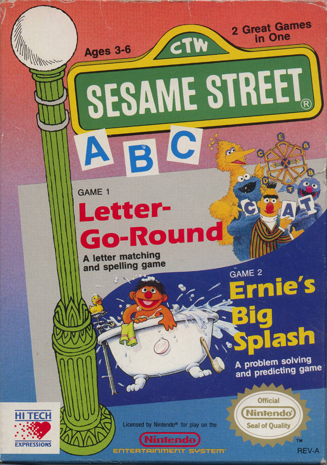 Sesame Street ABC Front Cover - Nintendo Entertainment System NES Pre-Played