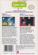 Sesame Street 1-2-3 Back Cover - Nintendo Entertainment System NES Pre-Played