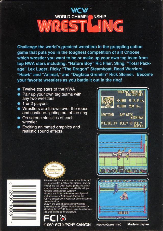 WCW Wrestling - Nintendo Entertainment System  NES Pre-Played
