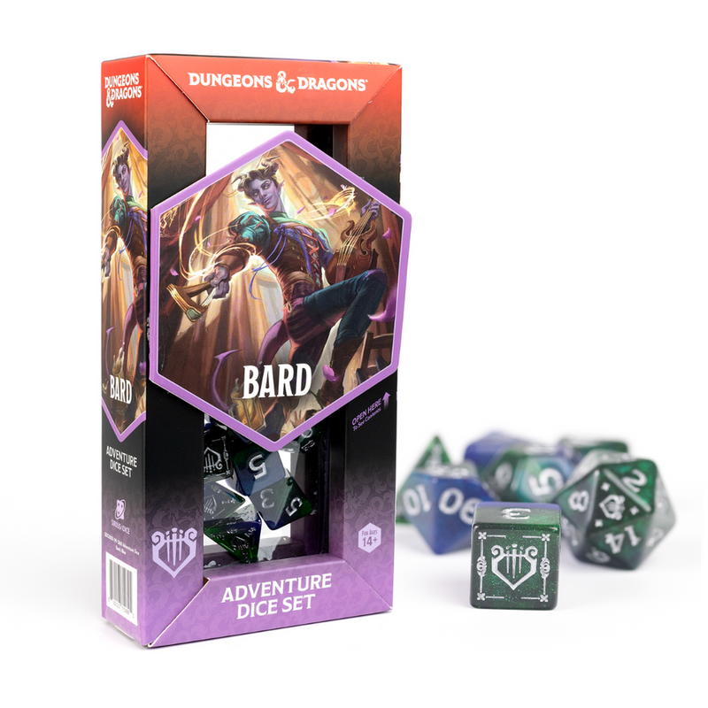 Dungeons & Dragons New Adventurer Dice Set - Bard Blue (2025)