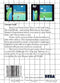Great Golf Back Cover - Sega Master System Pre-Played