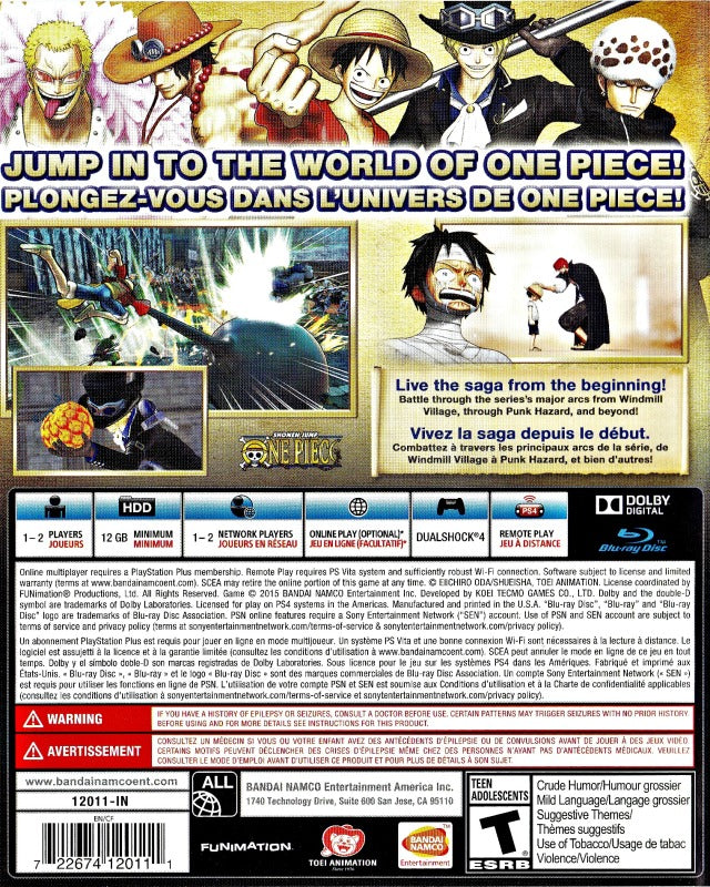 One Piece Pirate Warriors 3 - Playstation 4 Pre-Played