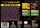 Top Gear Back Cover - Super Nintendo, SNES Pre-Played