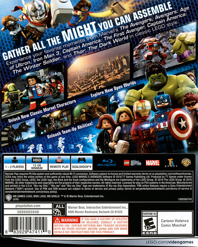 LEGO Marvel’s Avengers Back Cover - Playstation 3 Pre-Played