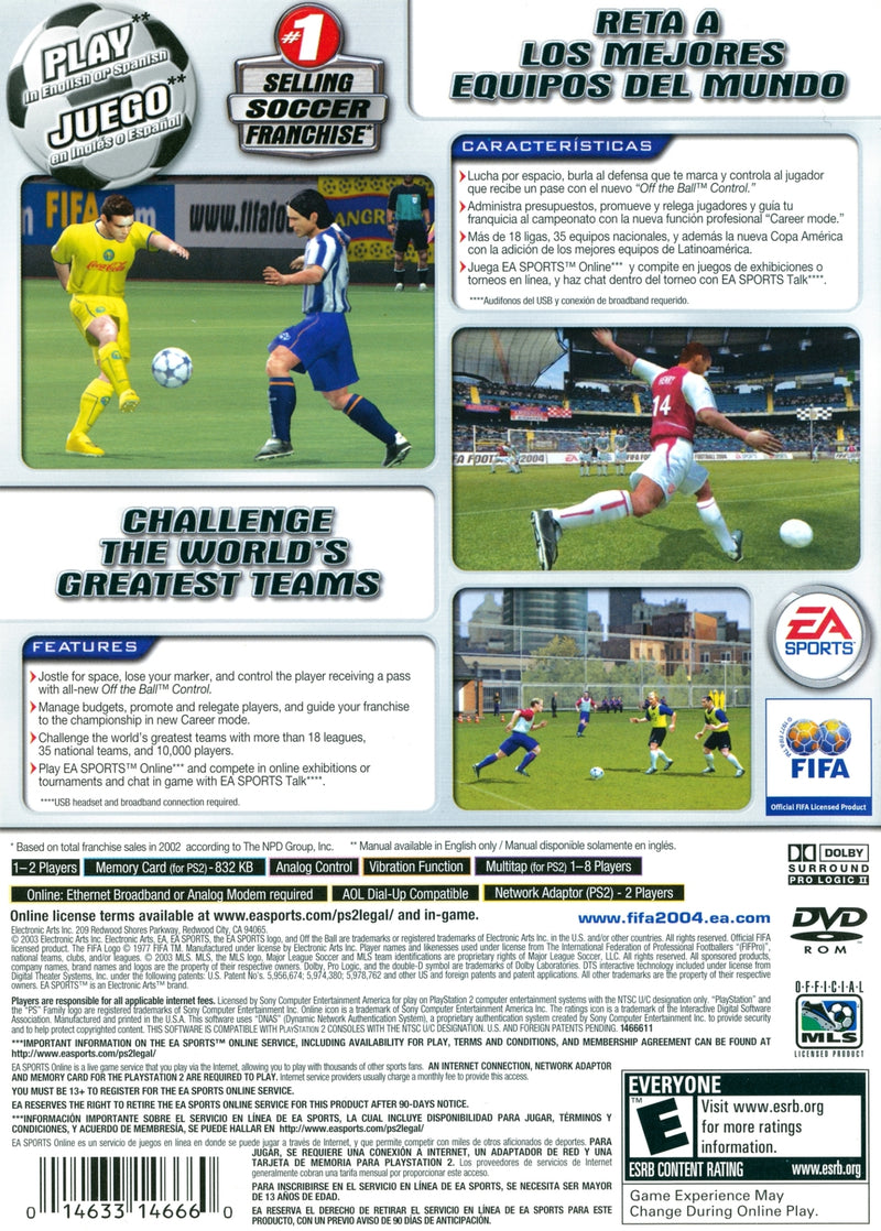 Fifa Soccer 2004 - Playstation 2 Pre-Played