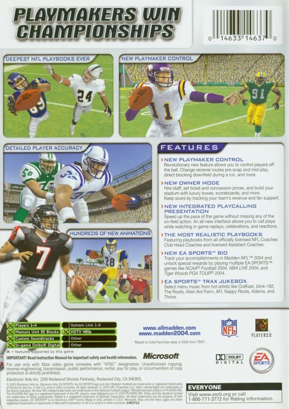 Madden 2004 - Xbox Pre-Played