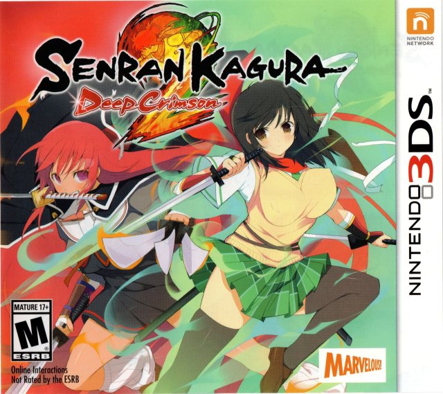 Senran Kagura 2 Deep Crimson Front Cover - Nintendo 3DS Pre-Played