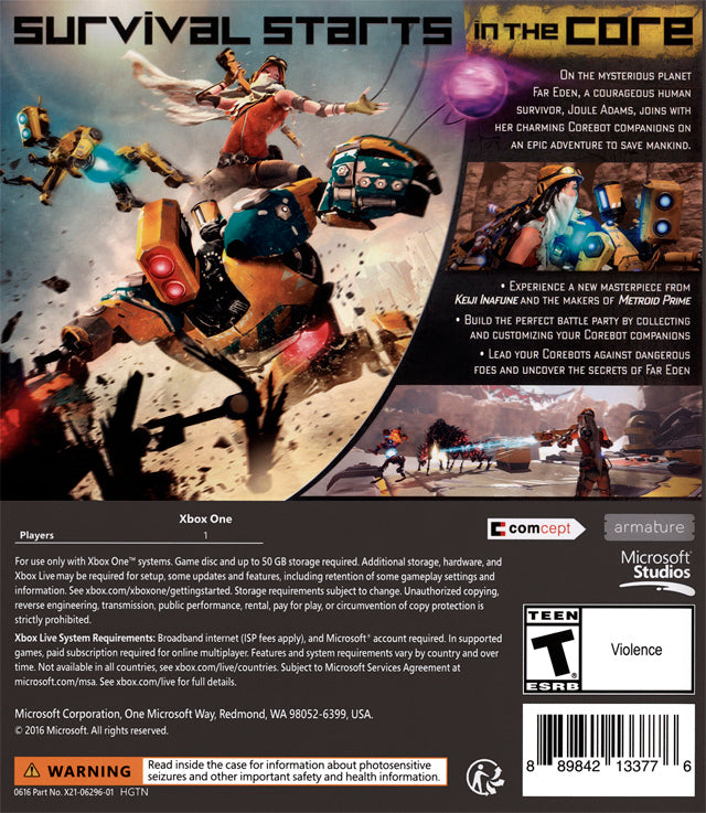 Recore Back Cover - Xbox One Pre-Played