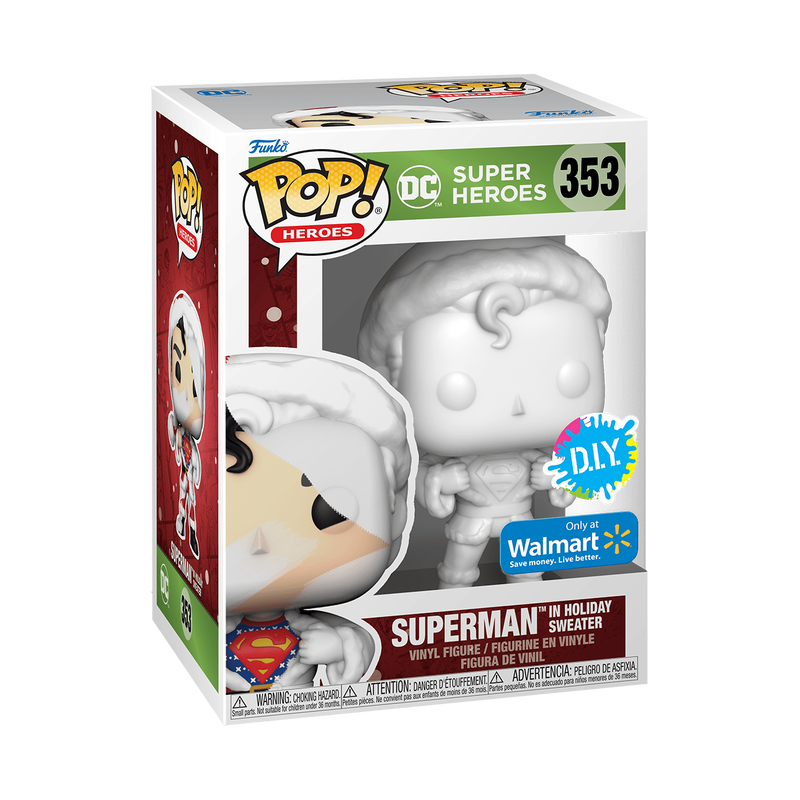 Pop! Heroes: DC Universe - Superman in Holiday Sweater DIY Walmart Exclusive 353