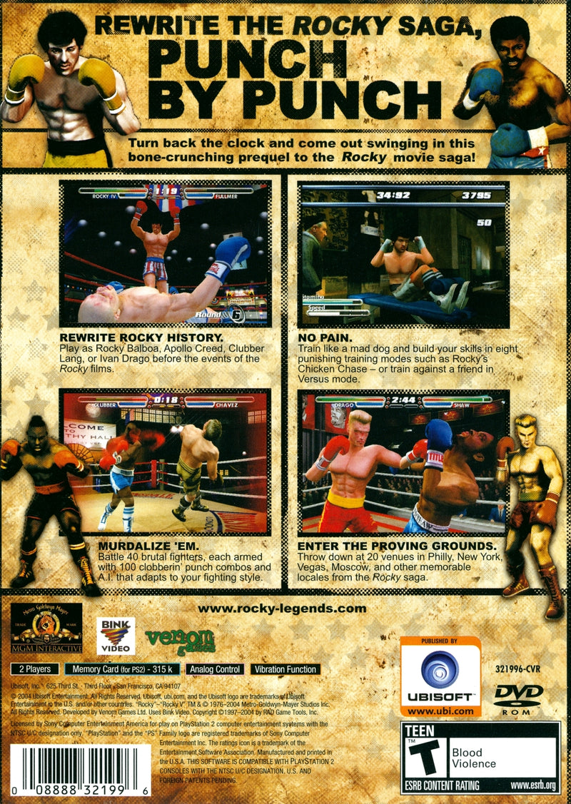 Rocky Legends - Playstation 2 Pre-Played