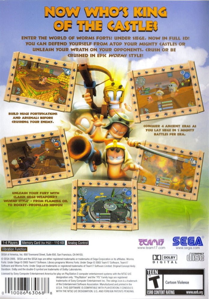 Worms Forts: Under Siege - Playstation 2 Pre-Played