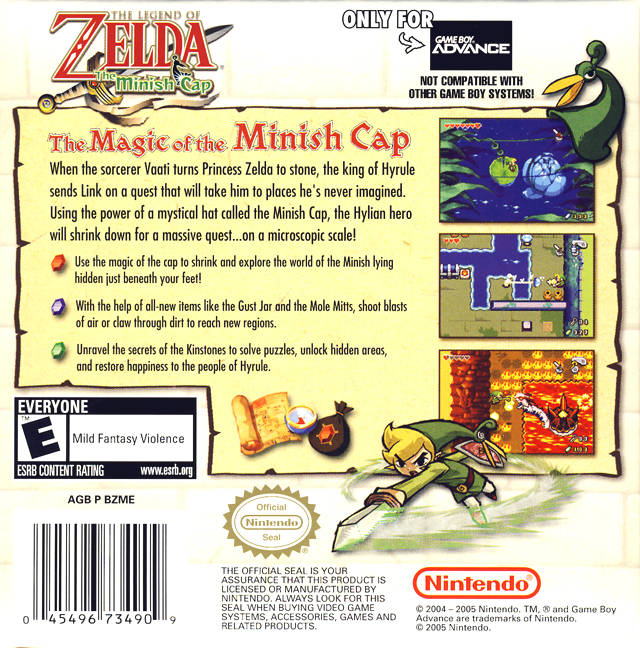 The Legend of Zelda The Minish Cap  - Nintendo Gameboy Advance Pre-Played