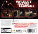 Splinter Cell 3D Back Cover - Nintendo 3DS Pre-Played