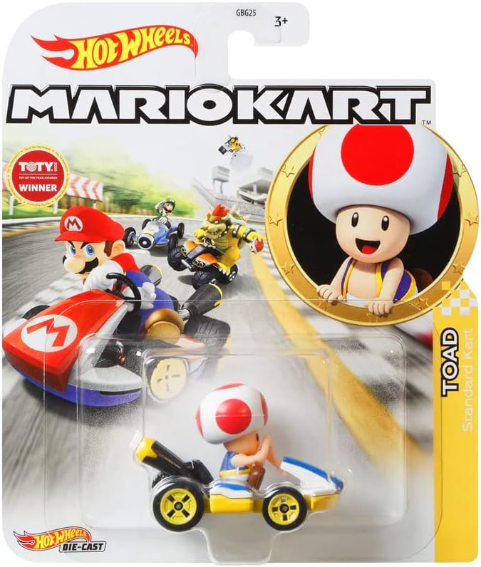 Toad Standard Kart - Mario Kart Hot Wheels