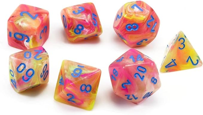 Chessex Lab Dice 1 Festive Poly Allusion/Blue (7)