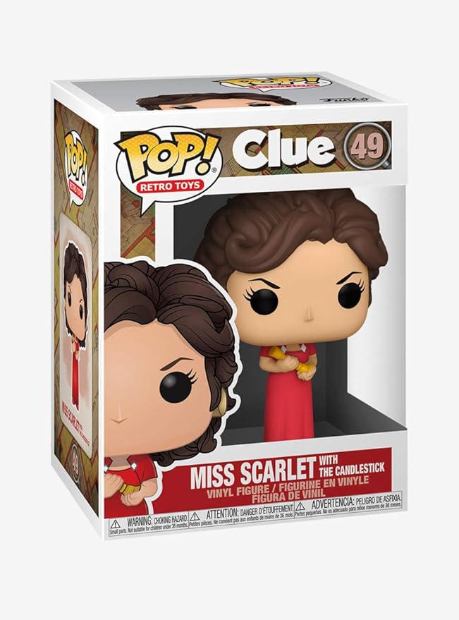 Pop! Retro Toys: Clue - Miss Scarlet with the Candlestick 49