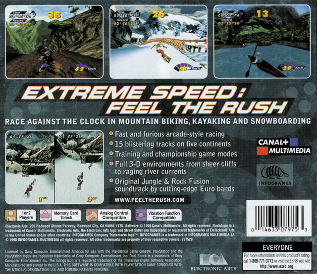 Rushdown Back Cover - Playstation 1 Pre-Played