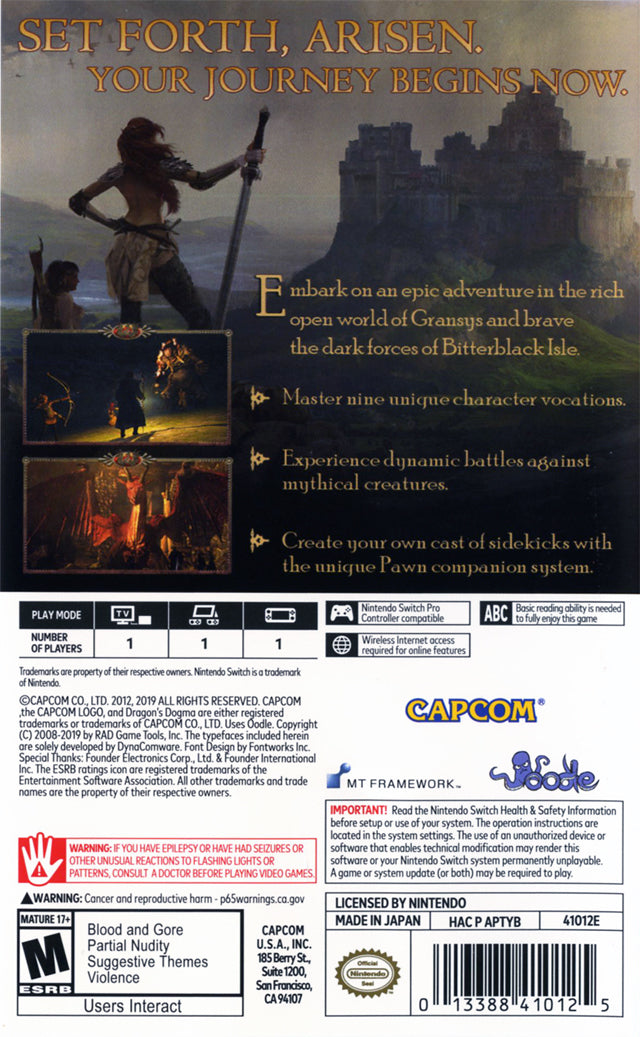 Dragon's Dogma: Dark Arisen - Nintendo Switch Pre-Played