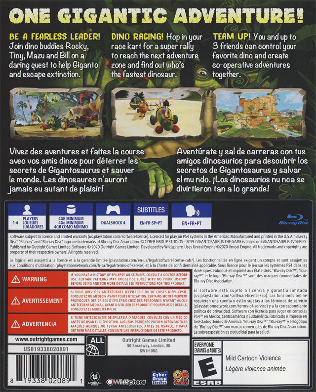 Gigantosaurus: The Game - Playstation 4 Pre-Played