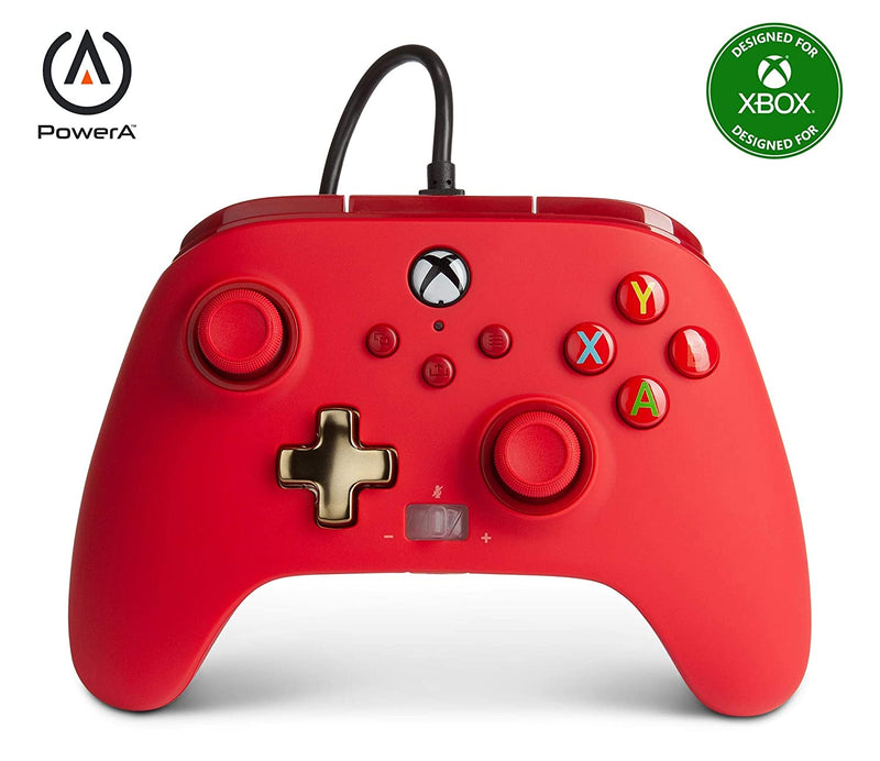 PowerA Enhanced Wired Controller Red - Xbox One Pre-Played