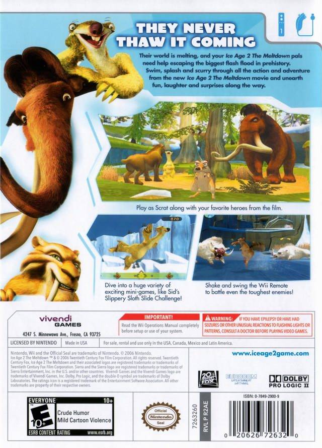 Ice Age 2 The Meltdown - Nintendo Wii Pre-Played