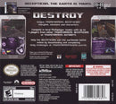 Transformers Decepticons Back Cover - Nintendo DS Pre-Played