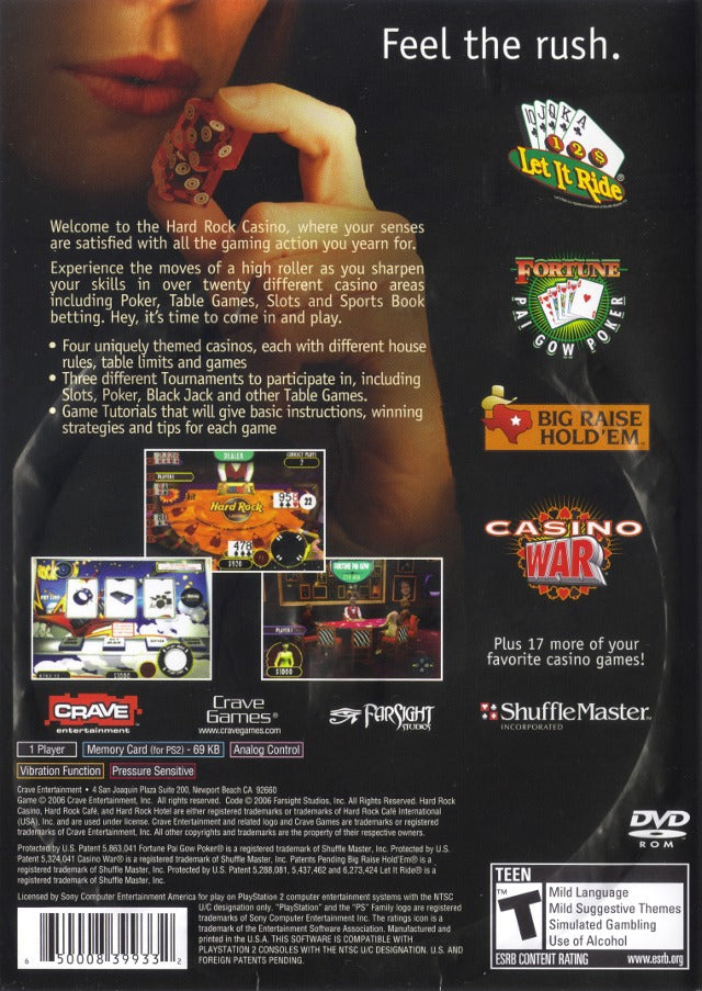 Hard Rock Casino - Playstation 2 Pre-Played