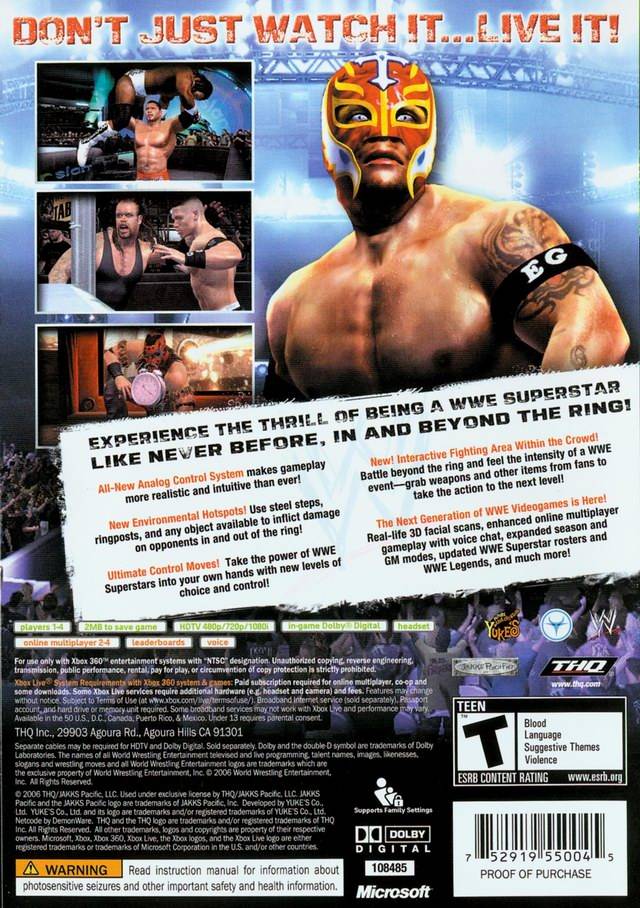 WWE Smackdown vs. Raw 2007 - Xbox 360 Pre-Played