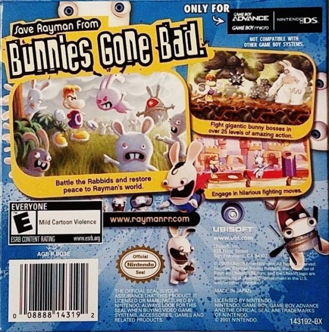 Rayman Raving Rabbids  - Nintendo Gameboy Advance Pre-Played