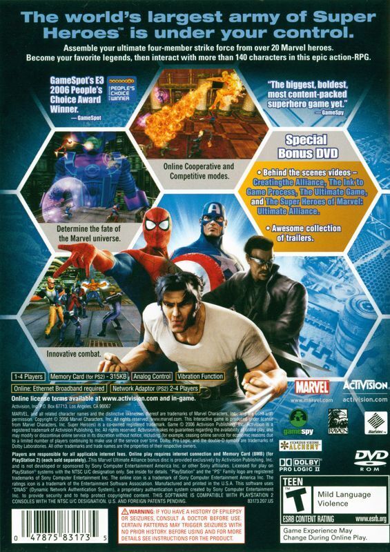 Marvel Ultimate Alliance Special Edition - Playstation 2 Pre-Played