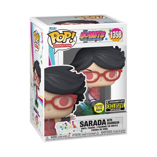 Pop! Animation Boruto - Sarada with Sharingan Glow-in-the-Dark 1358 Entertainment Earth Exclusive