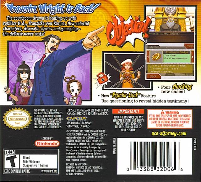 Phoenix Wright: Ace Attorney Justice for All - Nintendo DS Pre-Played